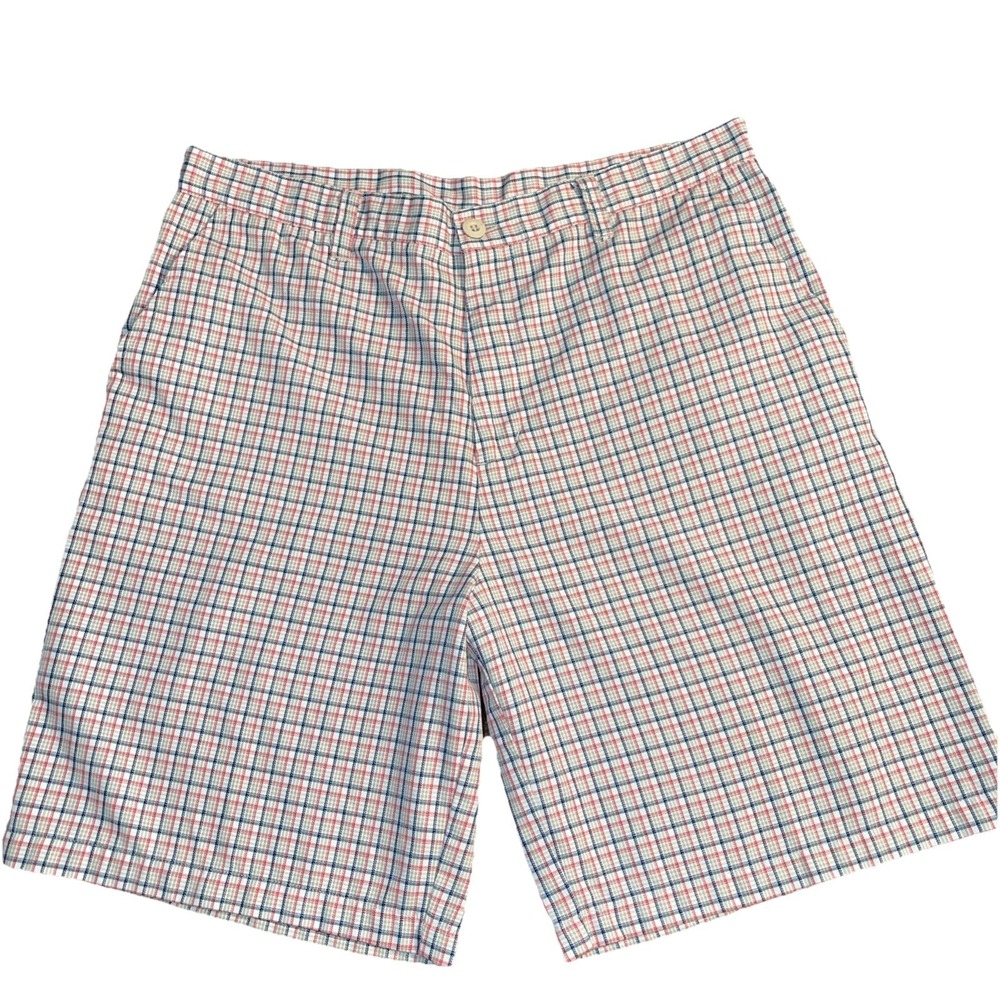 Katin Shorts Mens 32 Plaid Chino Casual Preppy Embroidered Logo